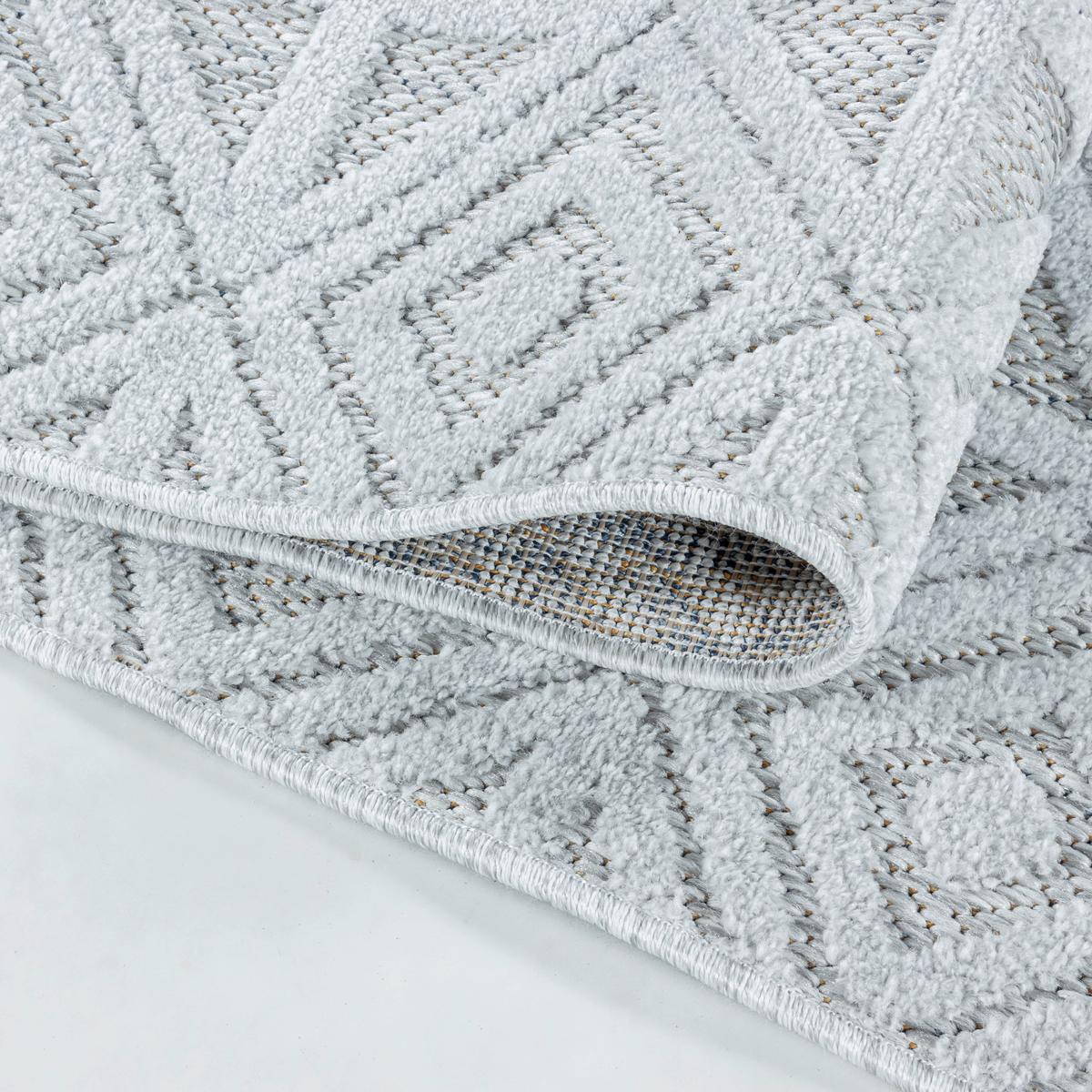 Flachwebeteppich Bahama Grau ca. 140x200cm - Grau, Design, Textil (140/200cm) - Novel