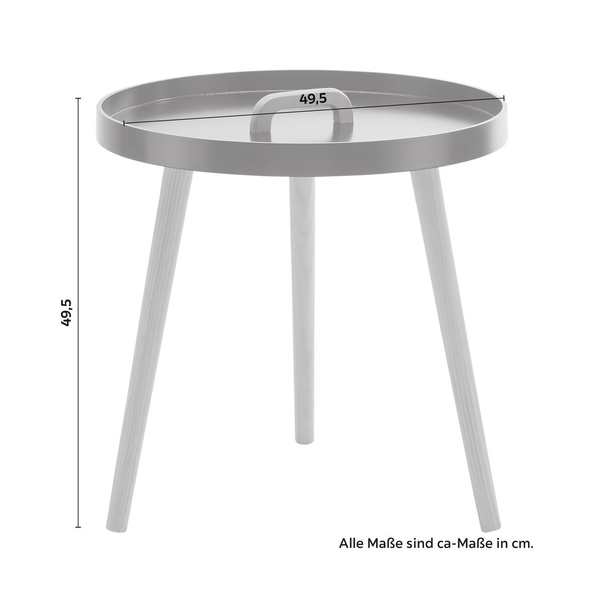 Beistelltisch Lia Schwarz Pinie MDF - Schwarz/Pinienfarben, MODERN, Holz (49,5/49,5/49,5cm) - Bessagi Home