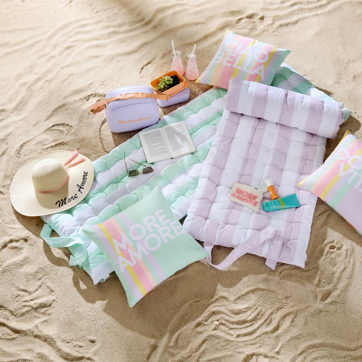 Strandmatte Mandy Mintgrün ca. 60x180cm - Mintgrün, Textil (60/180cm) - Mömax