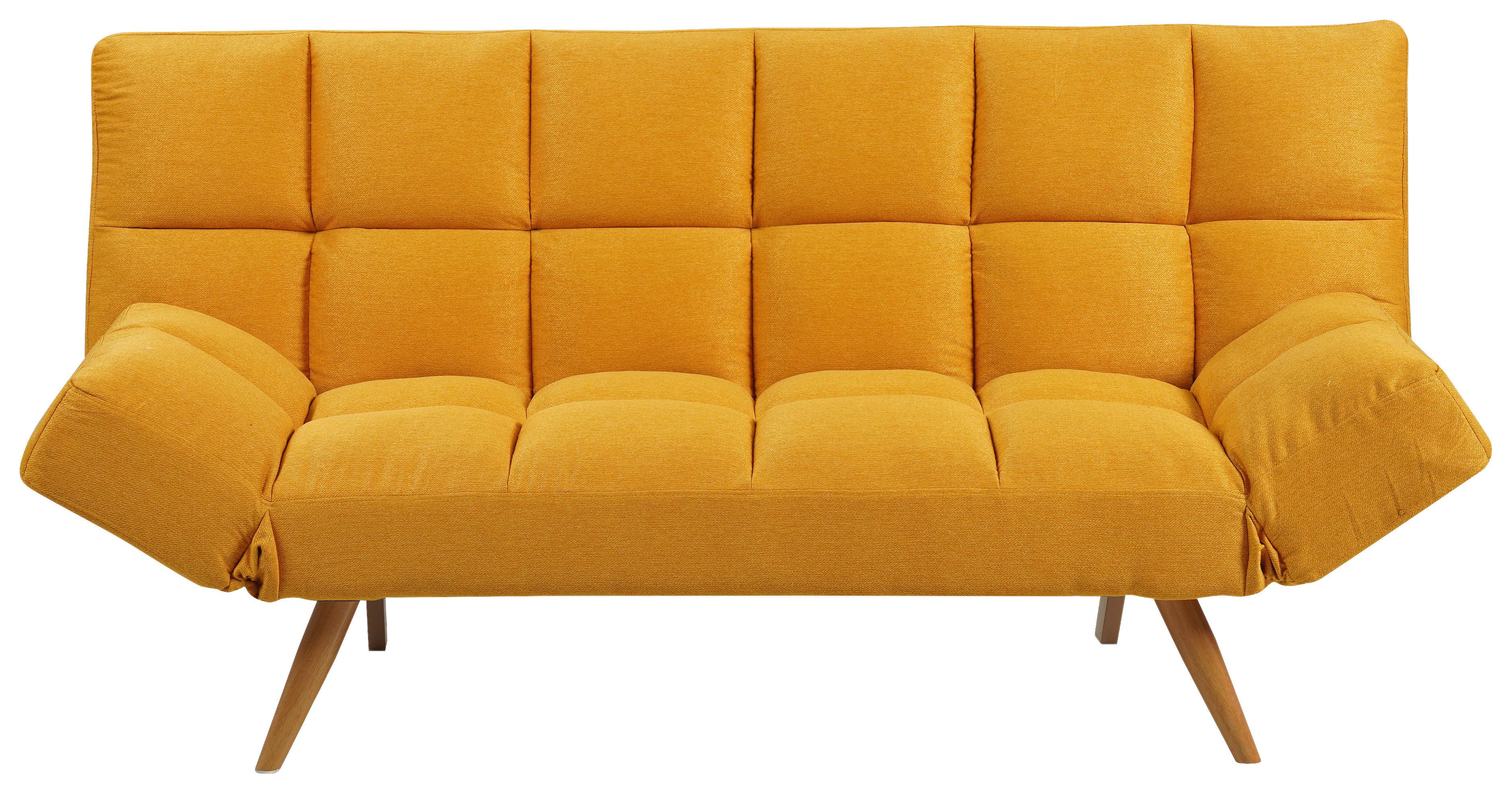 SOFA Z FUNKCJĄ SPANIA ASHTON - kolor naturalny/żółty, Design, metal/tkanina (182/87/82cm) - Livetastic