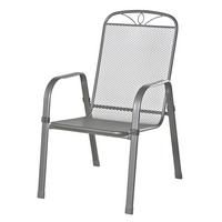 Stapelsessel-Set Elda 4-tlg. Anthrazit - Anthrazit, Basics, Metall (57/94/75cm) - Siena Garden