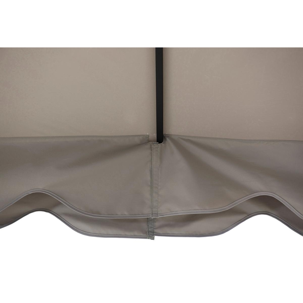 Pavillon Schwarz - Grau, Basics, Textil (402/296/336cm)