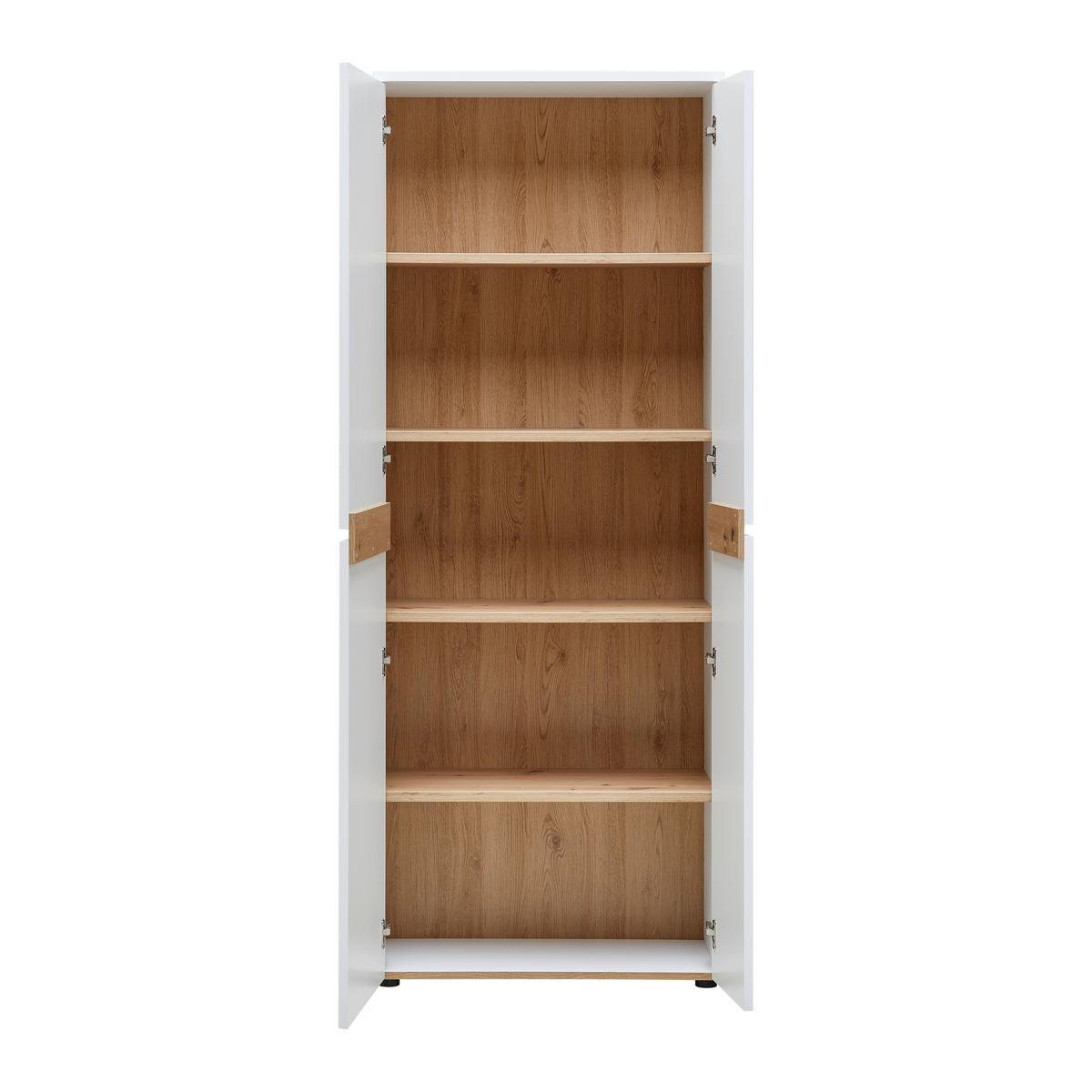 Regalkombination Dallas Weiss/Eiche Artisan - Weiss/Schwarz, Modern, Holzwerkstoff/Kunststoff (75/197/38cm) - Mömax