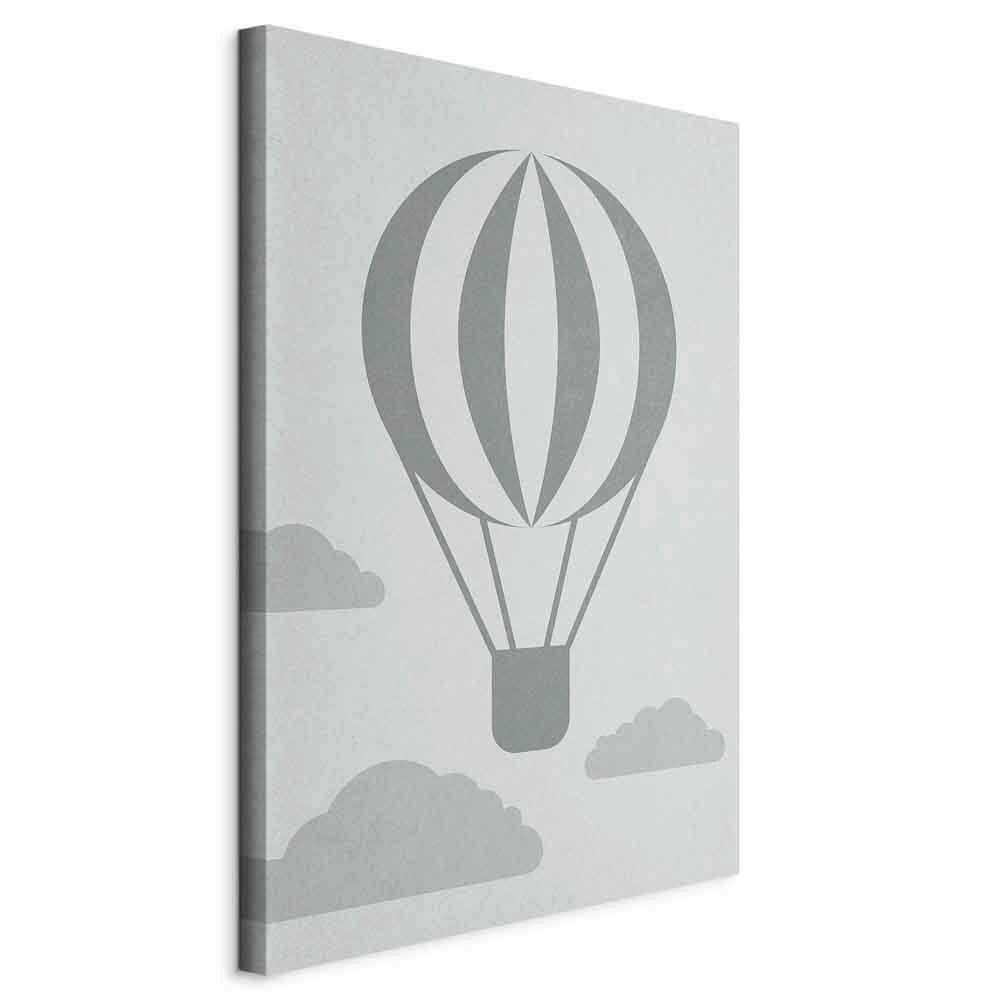 Slika Na Platnu Baloon Travel - temno siva/svetlo siva, Basics, tekstil/les (80/120/1,2cm) - artgeist