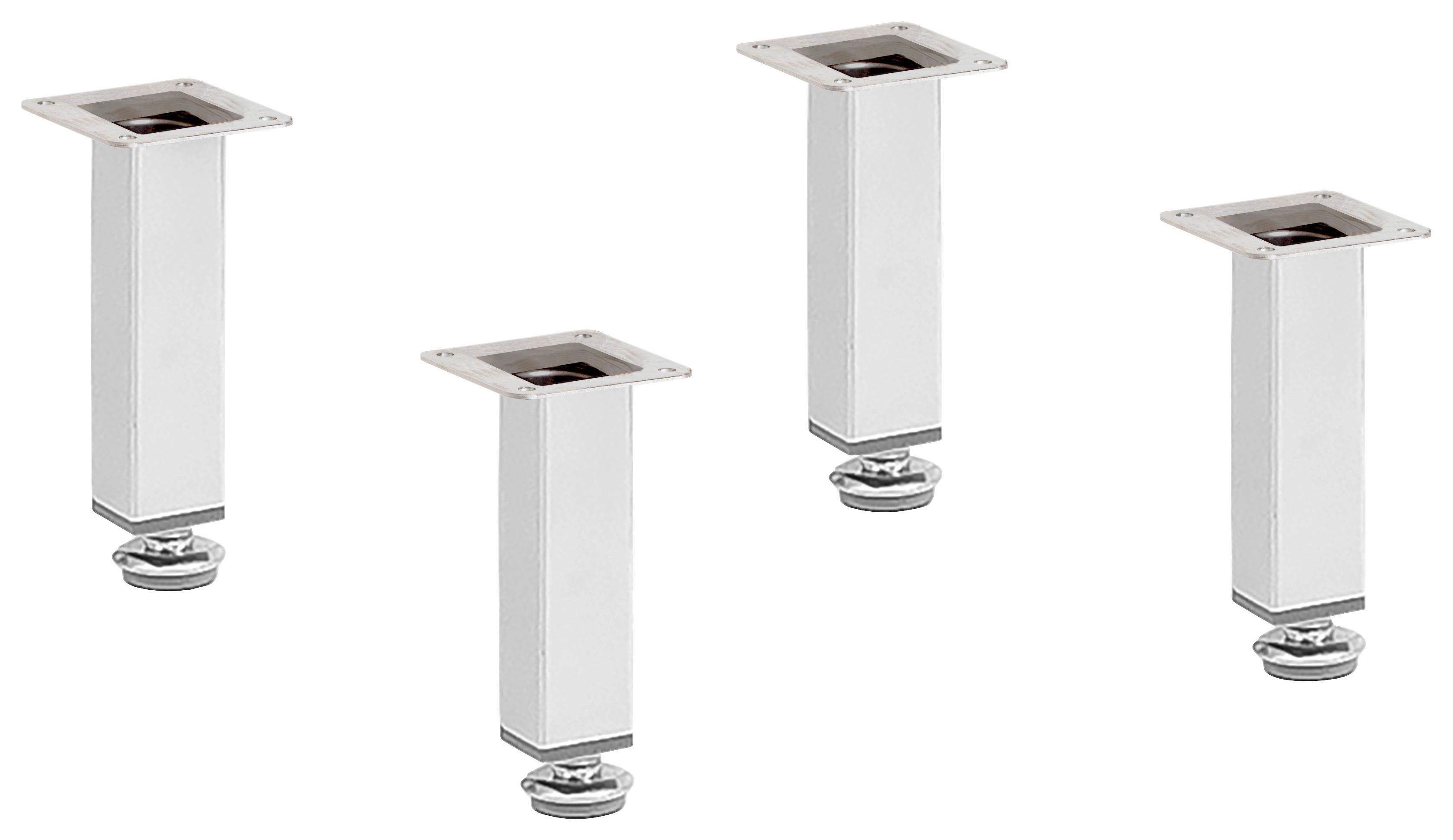 ZESTAW NÓG LAGUNA - kolor chromowy, Design, metal (2,5/12/2,5cm) - Stylife