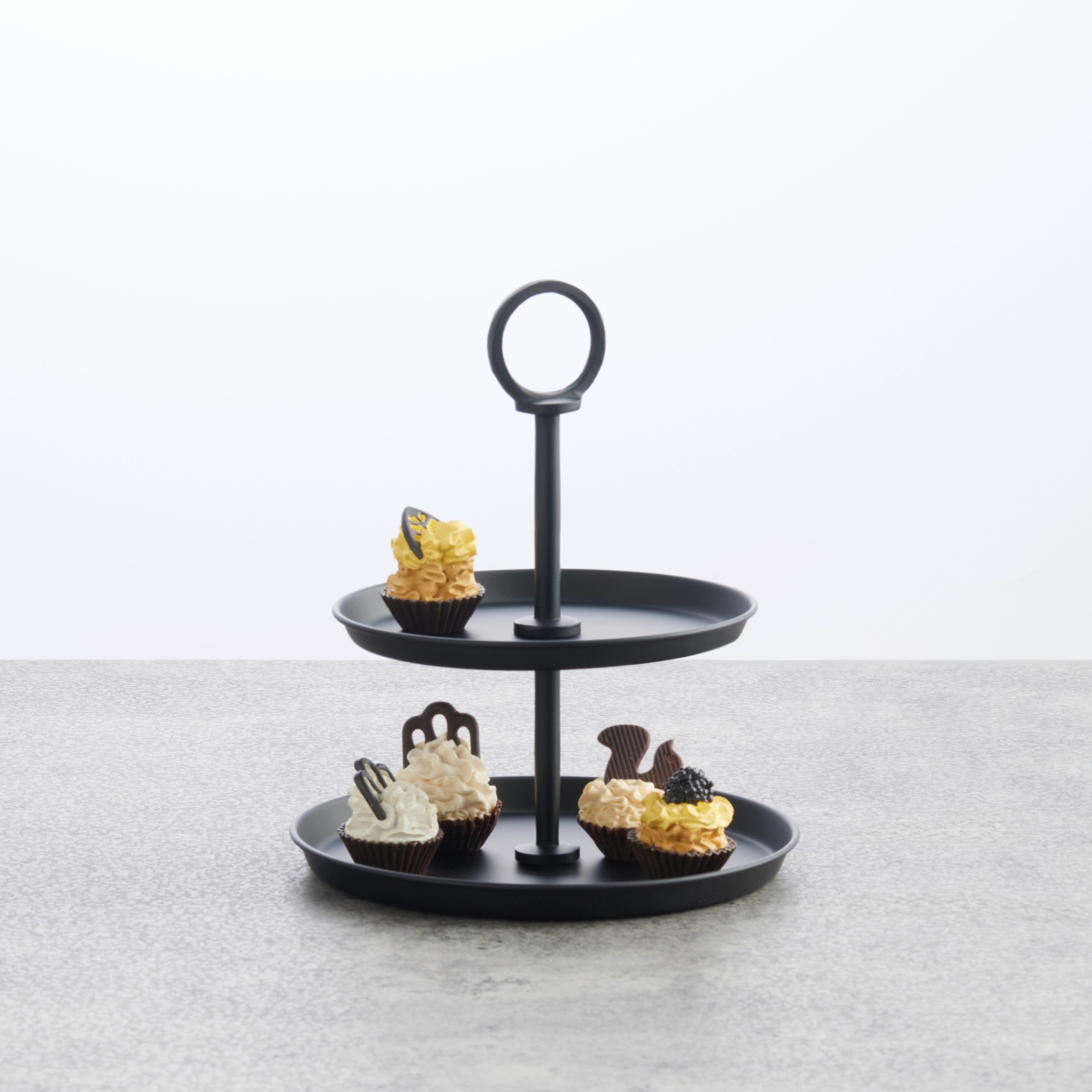 Etagere Glamour Schwarz - Schwarz, MODERN, Metall (20,3/23,5cm) - Mömax