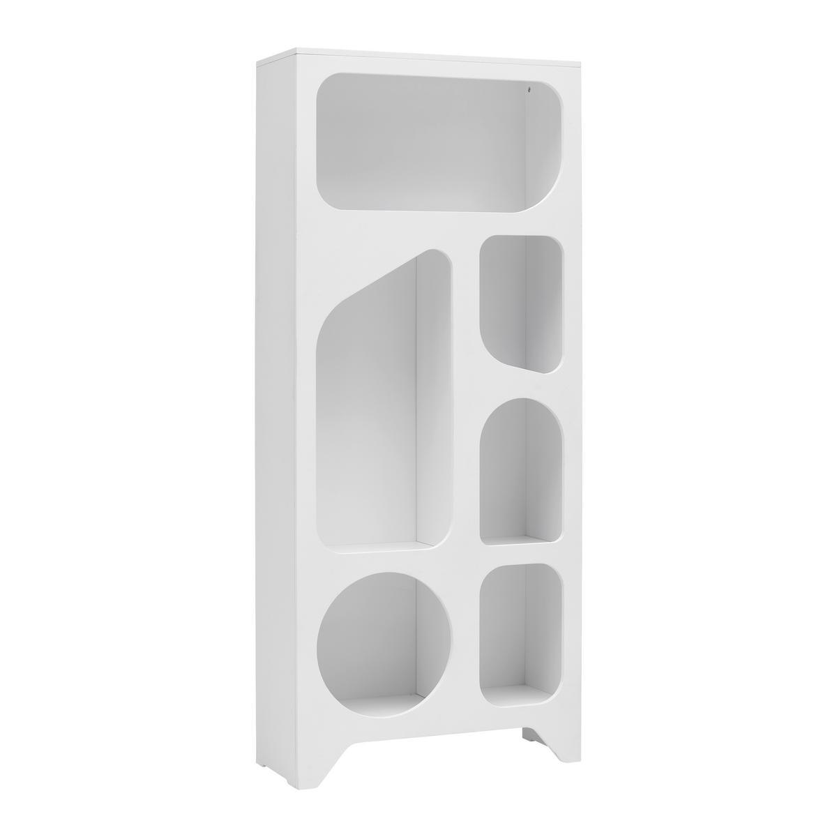 Polica Setto - bijela, Romantično / ladanjski, drvni materijal (75/175/31cm) - Premium Living
