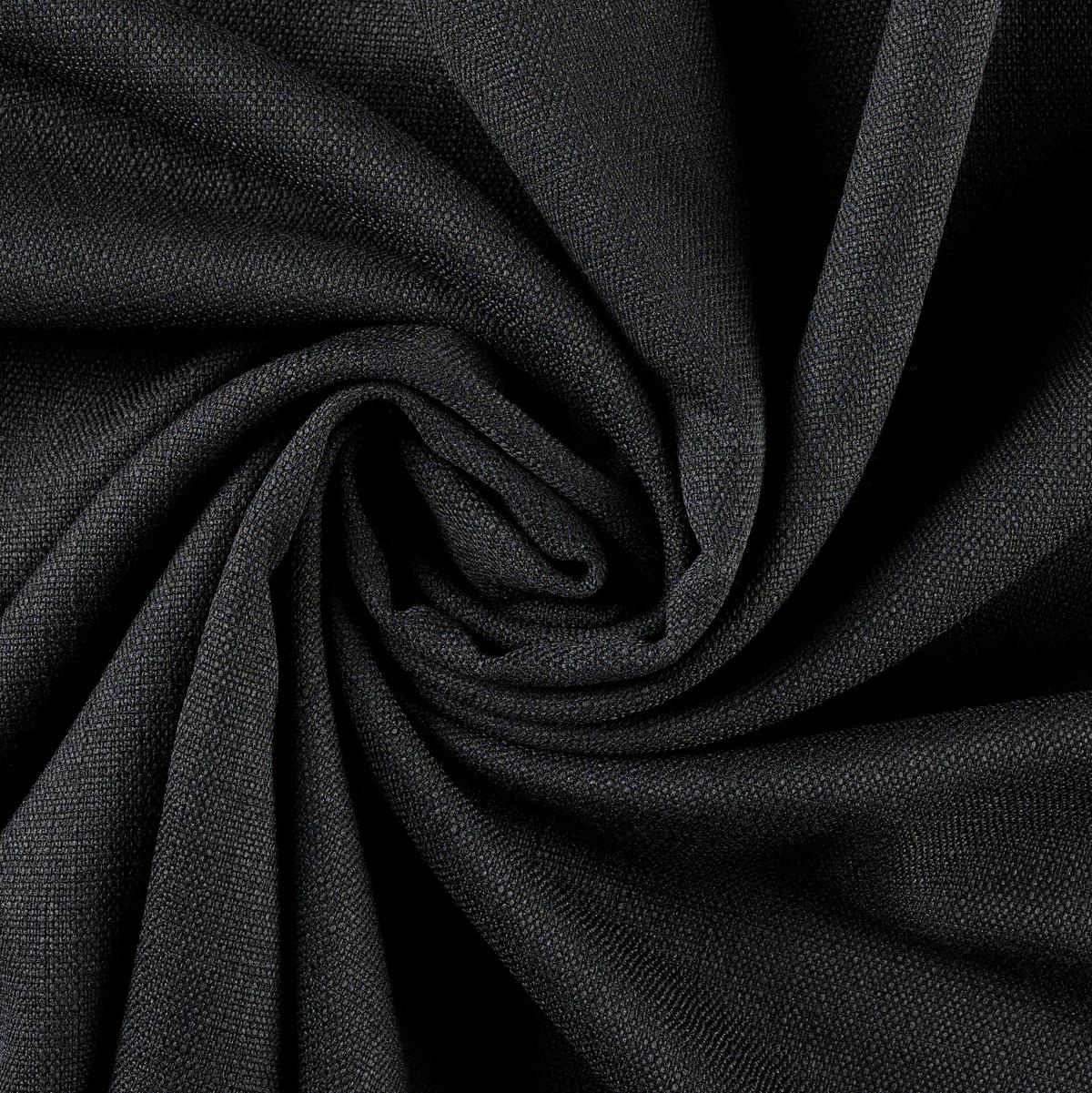 Fertigvorhang Leo Schwarz ca. 135x300cm - Schwarz, MODERN, Textil (135/300cm) - Premium Living