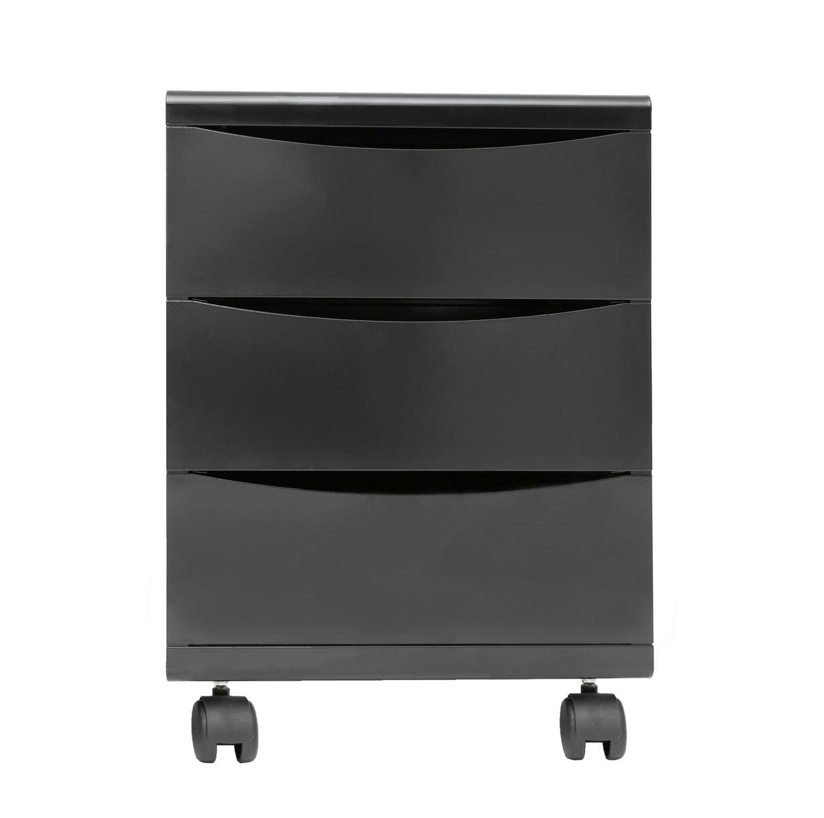 caisson à roulettes in Schwarz - Schwarz, Modern, Kunststoff/Metall (40/54/42cm) - Mömax