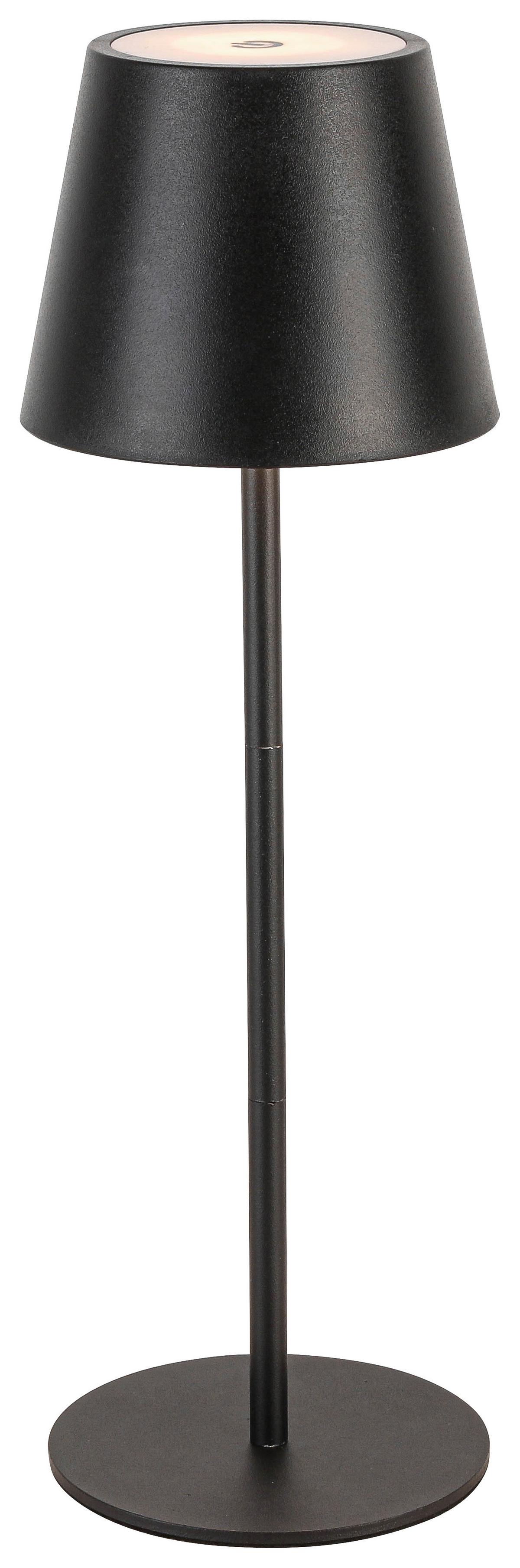 LED-Tischleuchte Noemi Schwarz max. 3 Watt - Schwarz, Konventionell, Kunststoff/Metall (10,6/17-36cm) - Mömax