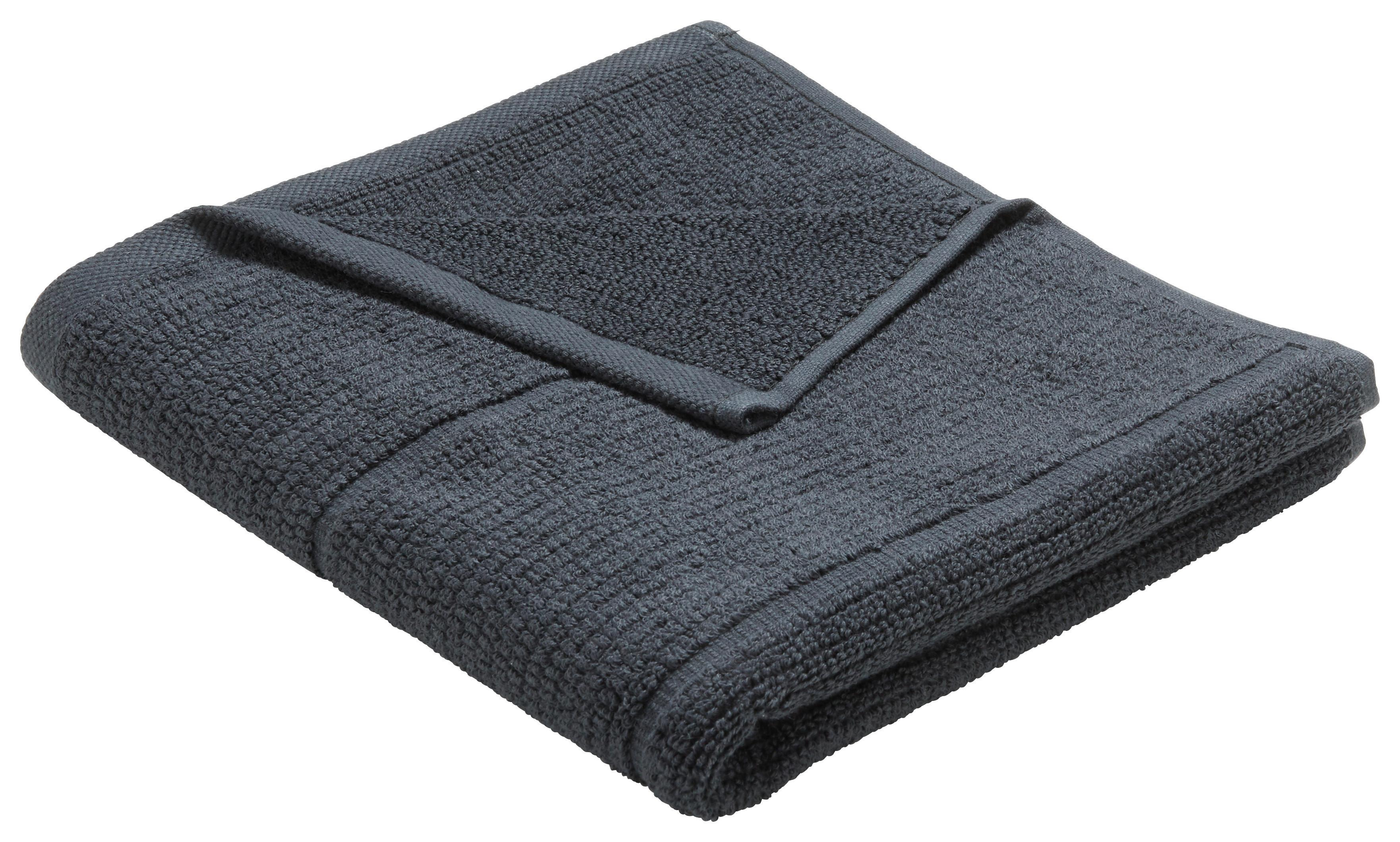 Handtuch Anna in Schwarz ca. 50x100cm - Schwarz, Textil (50/100cm) - Modern Living