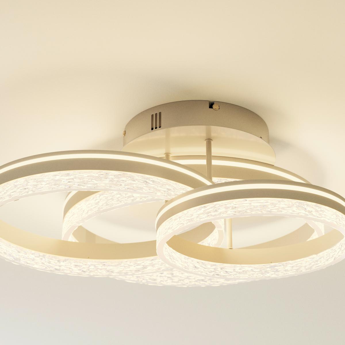 LAMPA SUFITOWA LED SWANSEA *SBN* - cappuccino, Design, tworzywo sztuczne/metal (72/63/22cm) - Novel