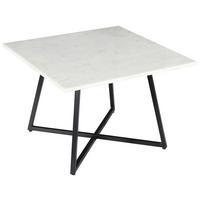 Măsuță de cafea MONTEVIDEO - alb/negru, Modern, metal/piatră (65/44/65cm) - Modern Living