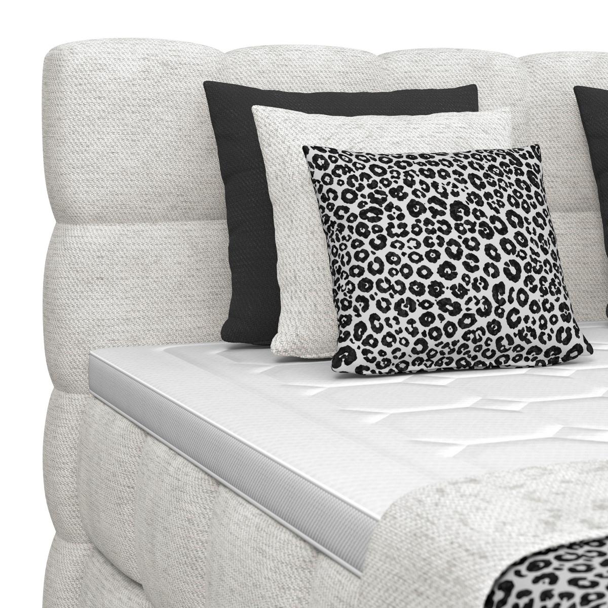 Postelja Boxspring Brisbane, Krem Barva, 160x220 - krem barve, Trend, kovina/umetna masa (160/220cm) - Premium Living