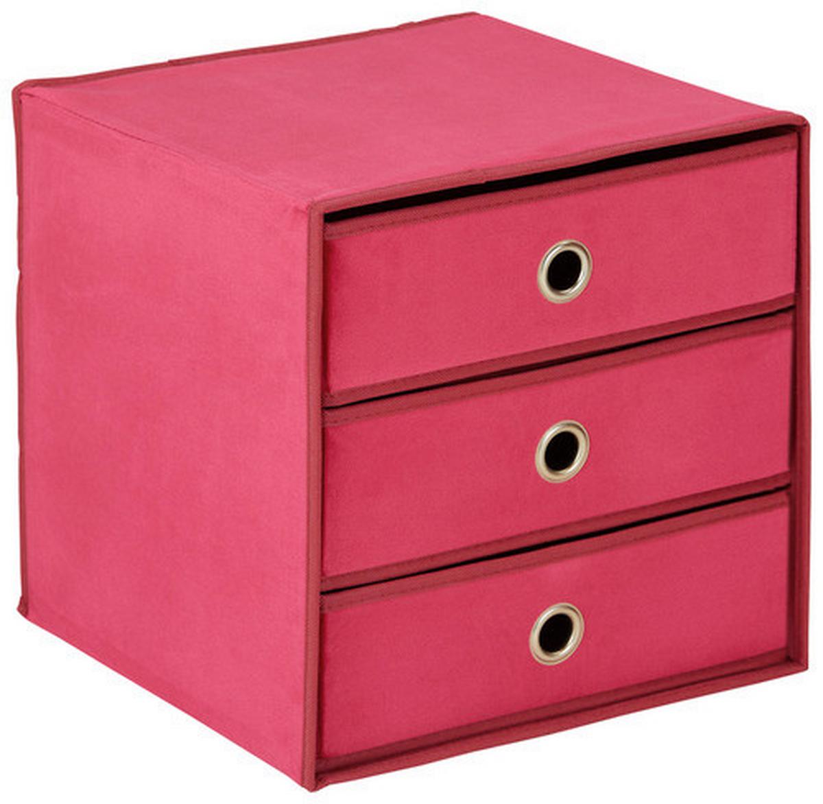 Schubladenbox Mona in Altrosa - Altrosa, Karton/Textil (32/31,5/32cm) - Mömax