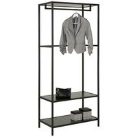 Kleiderständer in Schwarz - Schwarz, MODERN, Holzwerkstoff/Metall (80/185/44cm) - Mömax