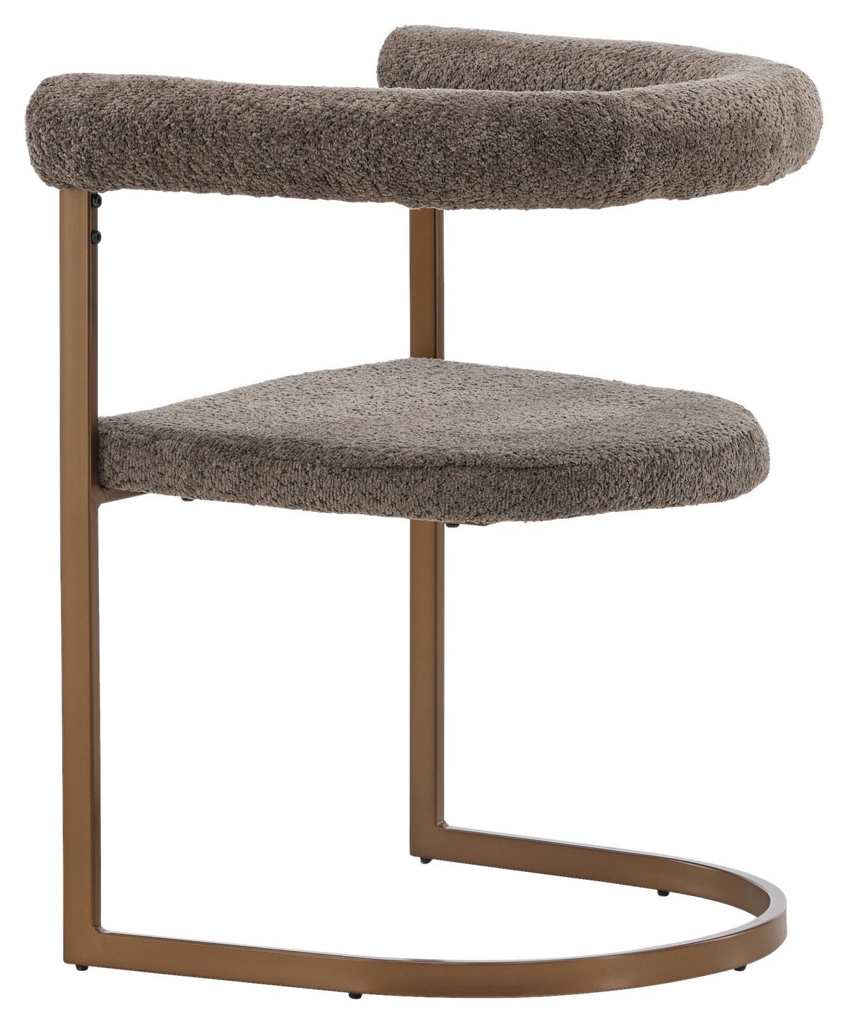 STUHL-SET MORNING - Braun/Grau, Design, Textil/Metall (65/75/54cm) - Livetastic