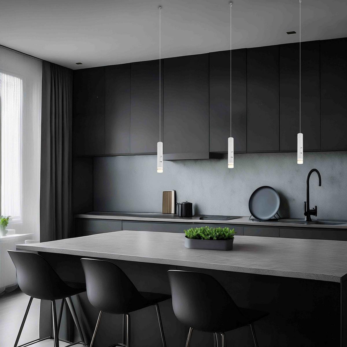 LAMPA WISZĄCA LED 16060W PELO - przejrzysty/biały, Design, tworzywo sztuczne/metal (38/120cm) - Globo