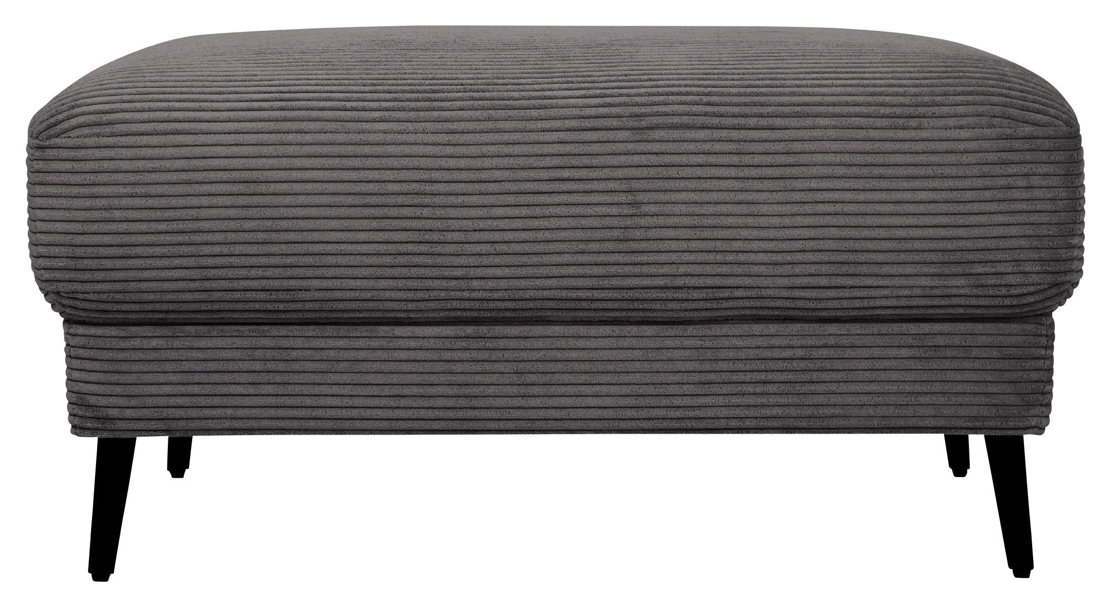 Hocker Cora Dunkelgrau - Dunkelgrau, MODERN, Textil/Metall (92/46/60cm) - Mömax