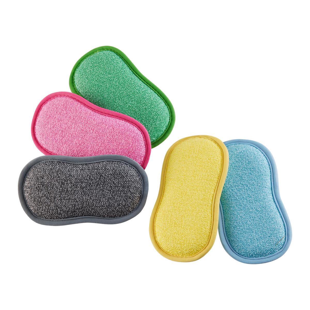 Schwamm Andre Multicolor, 5-teilig - Blau/Pink, KONVENTIONELL, Textil - Mömax