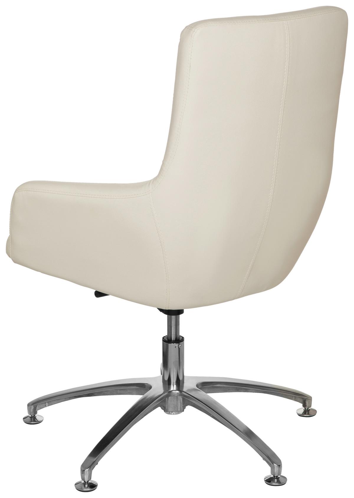 Konferenčni Stol Shake 300, Kremno Bela - barve kroma/krem barve, Moderno, kovina/tekstil (60/108/48cm) - MID.YOU