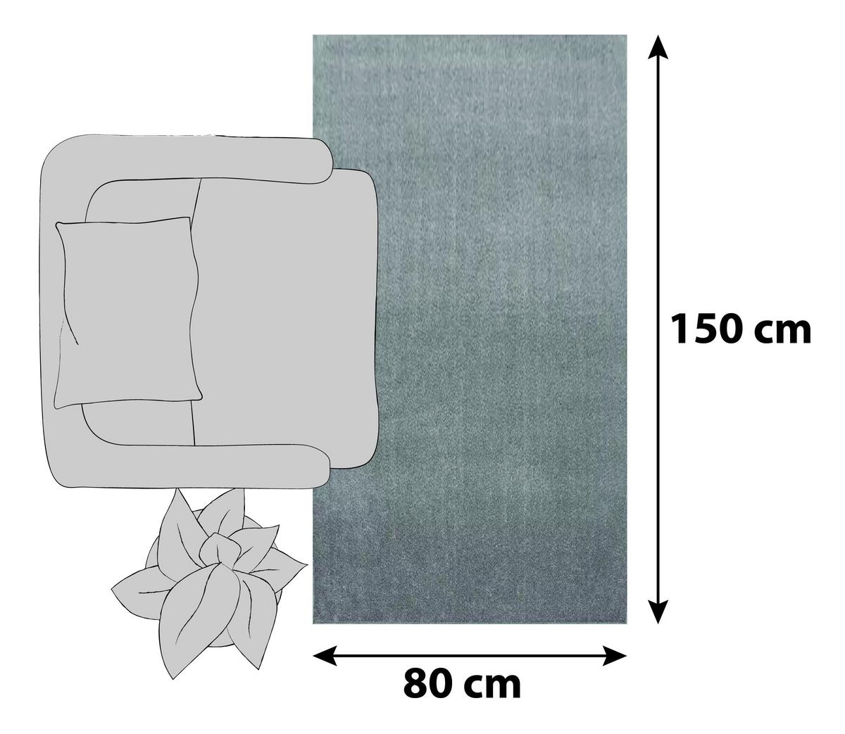 Hochflorteppich Ata Beige ca. 80x150cm - Beige, Design, Textil (80/150cm) - Novel