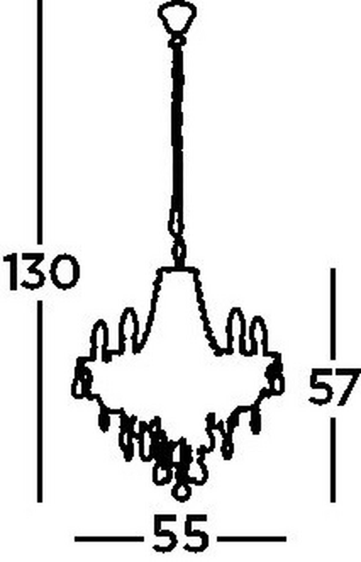 Csillár Marie Therese 8885-5cl - krómszínű, Konventionell, műanyag/fém (55/130cm)