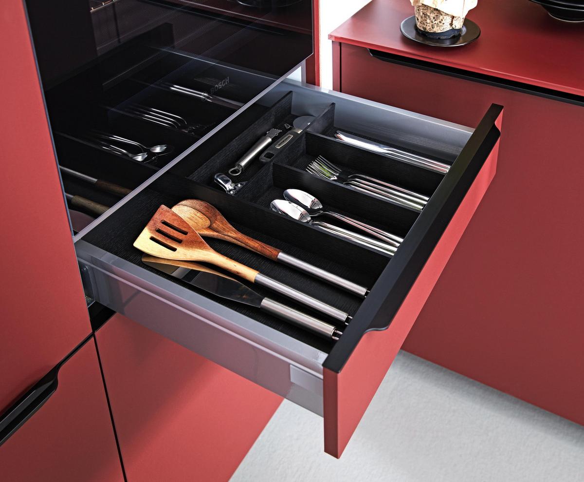 Kuhinja Easytouch - boje hrđe/boje škriljevca, Moderno, staklo/drvni materijal (153/243cm) - Nobilia