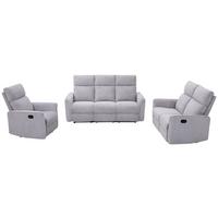 Sedežna Garnitura London - siva/črna, Basics, kovina/umetna masa (133/105/93cm) - Ondega