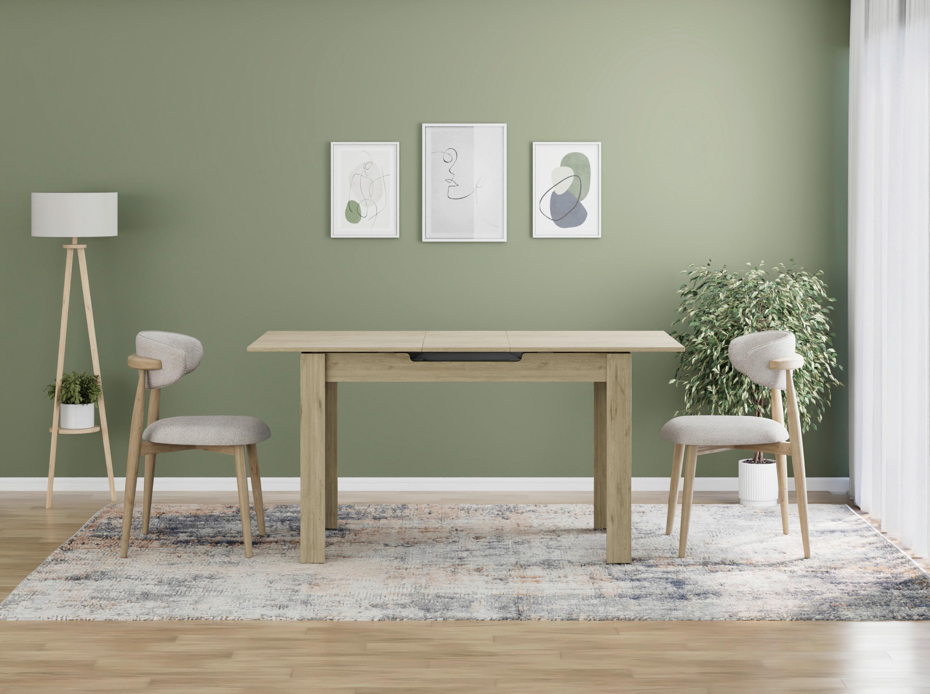 UTDRAGBART BORD ANDORRA - ek Artisan, Modern, trämaterial (120-150/70/75cm) - Mömax