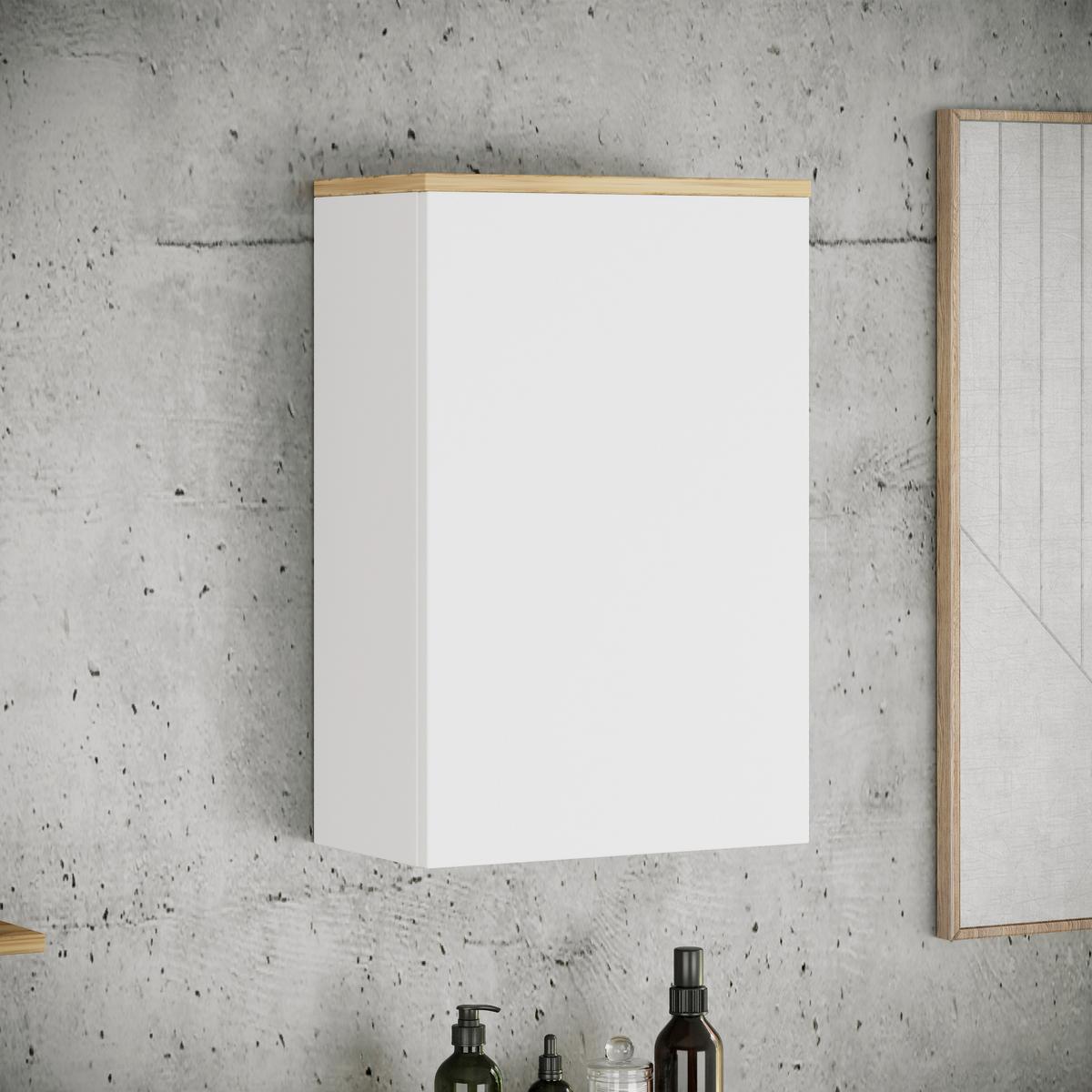 Hängeschrank Cosila - Honigeiche/Weiss, Trend, Holzwerkstoff (40/59/22cm) - MID.YOU