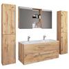 Badezimmer Budasi 5-tlg. ca. 178 cm Honigeiche - Honigeiche/Alufarben, MODERN, Keramik/Holzwerkstoff (178cm) - MID.YOU