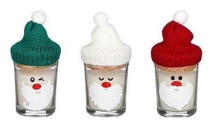 Božična Sveča V Kozarcu Santa - Trendi (9,5cm) - Premium Living
