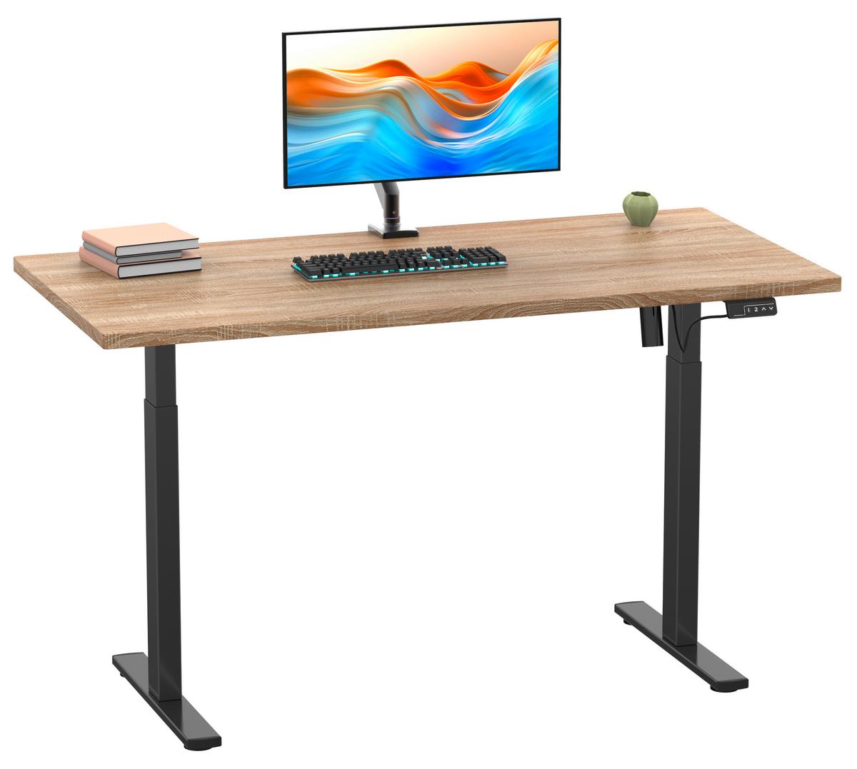 SCHREIBTISCH E-LONA - Silberfarben/Schwarz, Design, Holzwerkstoff/Metall (110/71/80cm) - MID.YOU