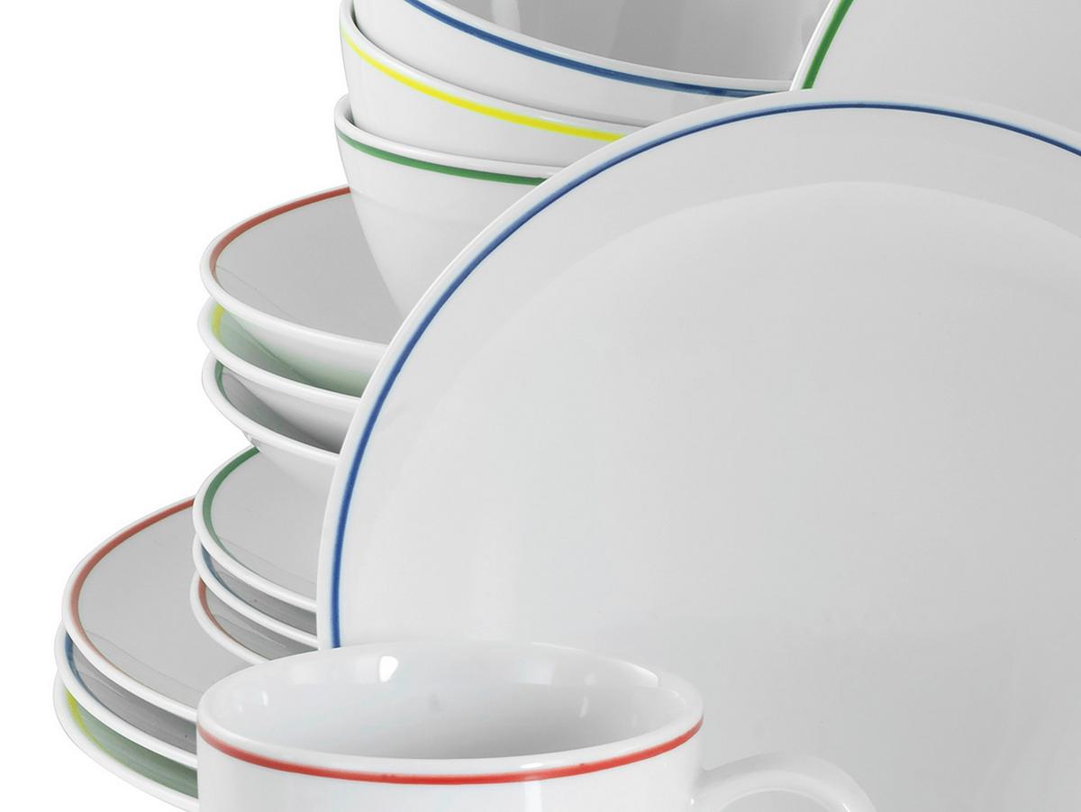 Kombinirani Servis Luna Color Line, 20-Delni - večbarvno, Basics, keramika - Creatable