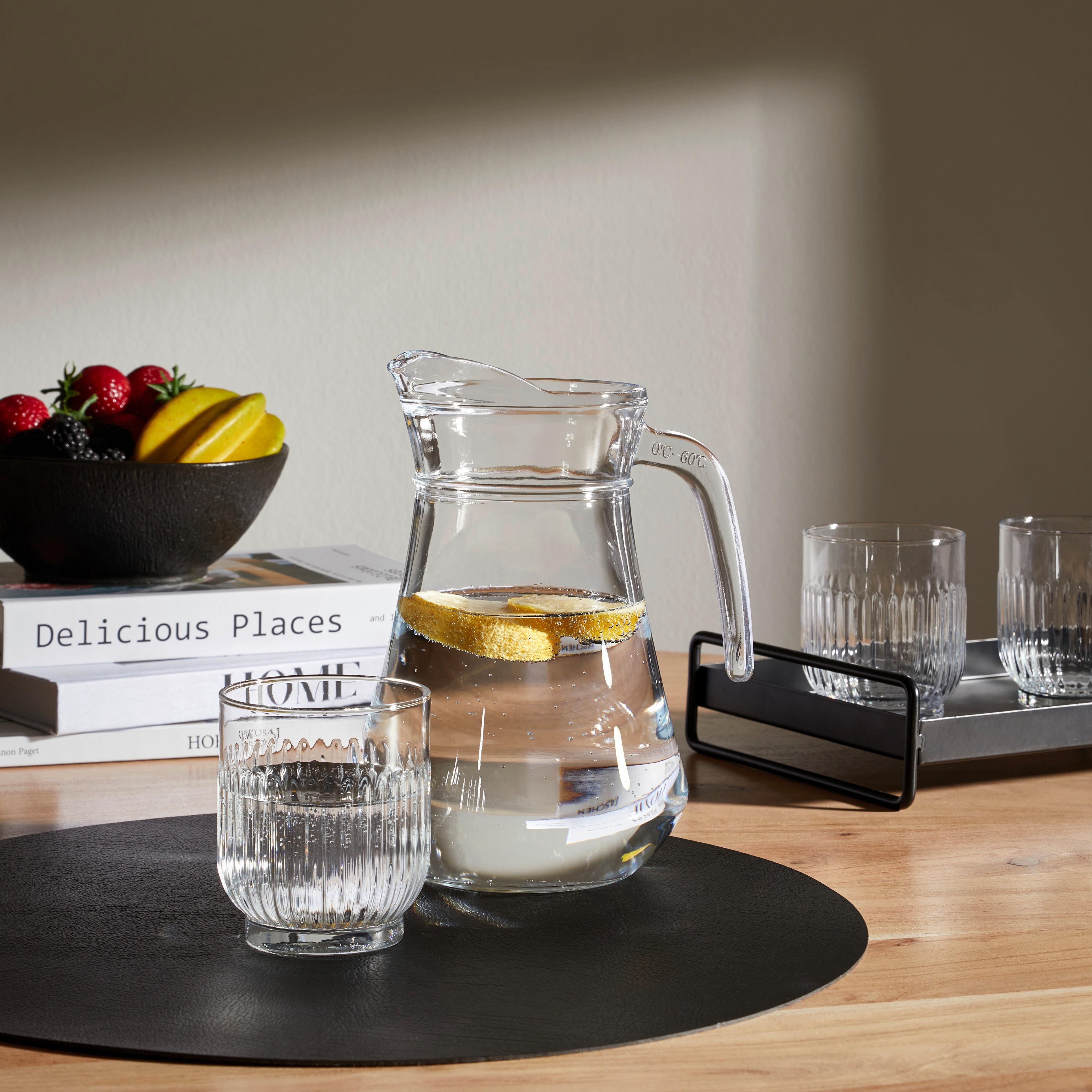 Glaskrug Gwen Klar ca. 1,25 l - Klar, KONVENTIONELL, Glas (9,3/19,7cm) - Mömax