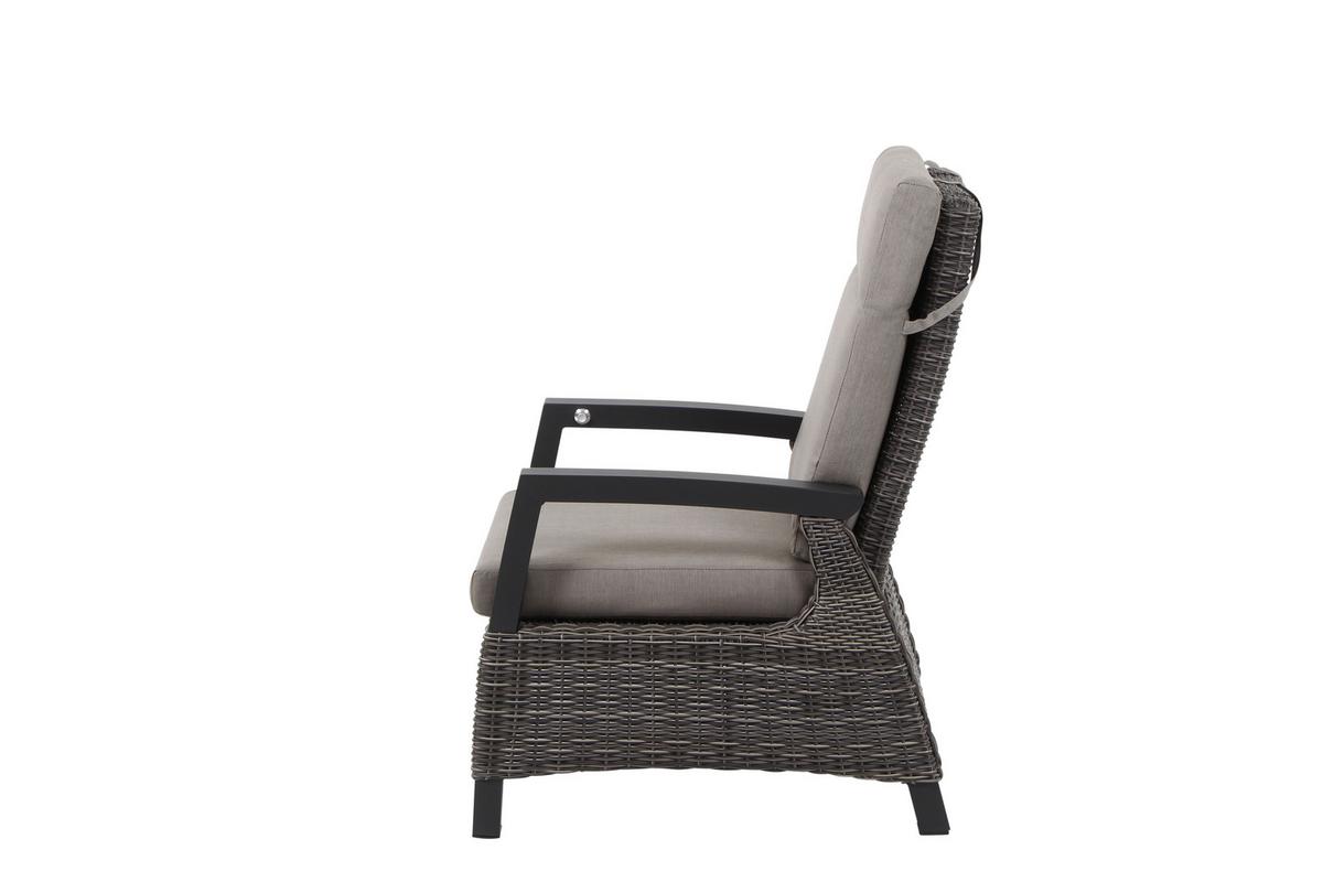 Loungegarnitur Corido Grau - Grau, Basics, Keramik/Kunststoff (72/206/103cm) - Siena Garden