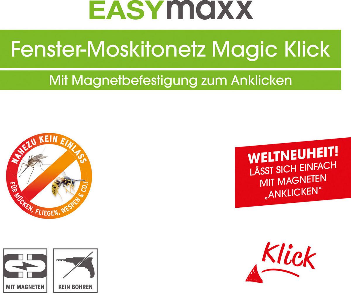Insektenschutzgitter Easymaxx in Schwarz 130x150cm - Schwarz, Kunststoff/Metall (130/150cm)