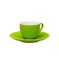 Espressotasse mit Untertasse Sandy in Grün aus Keramik - Grün, KONVENTIONELL, Keramik (6,4/5cm) - Mömax modern living