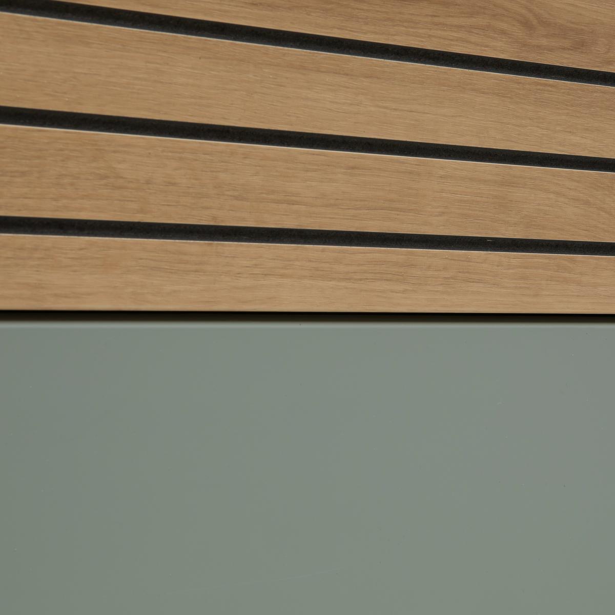 Mehrzweckschrank Bahia M Grün/Eiche Artisan - Schwarz/Eiche Artisan, Modern, Holzwerkstoff/Metall (91/184/41cm) - Mömax