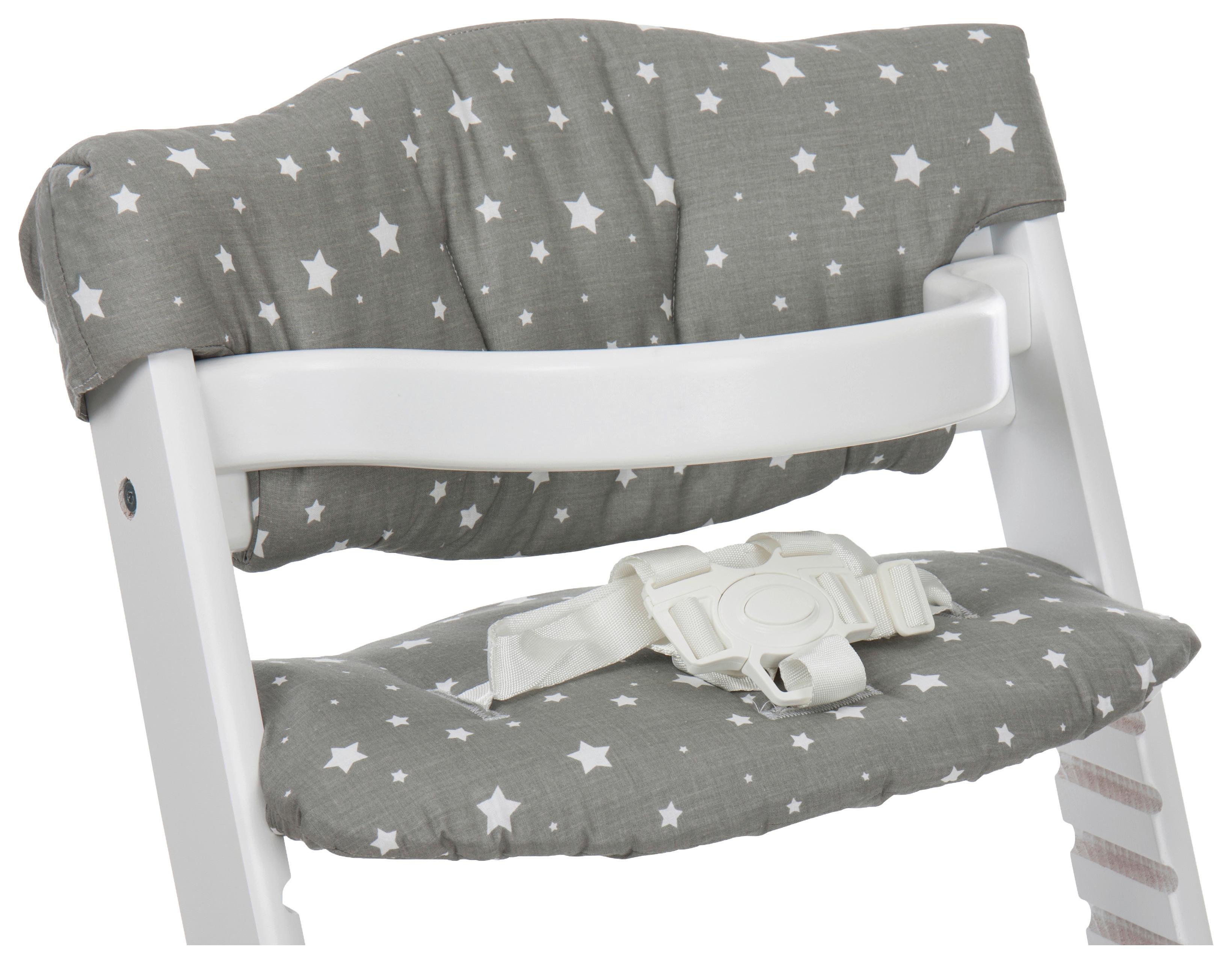 WKŁADKA DO WYSOKIEGO KRZESŁA LU077-708 - szary, Basics, tkanina (23/42cm) - My Baby Lou