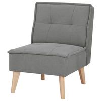 Fotelj Elba, Siva - siva/naravne barve, Basics, tekstil/les (60/78/75cm) - MID.YOU