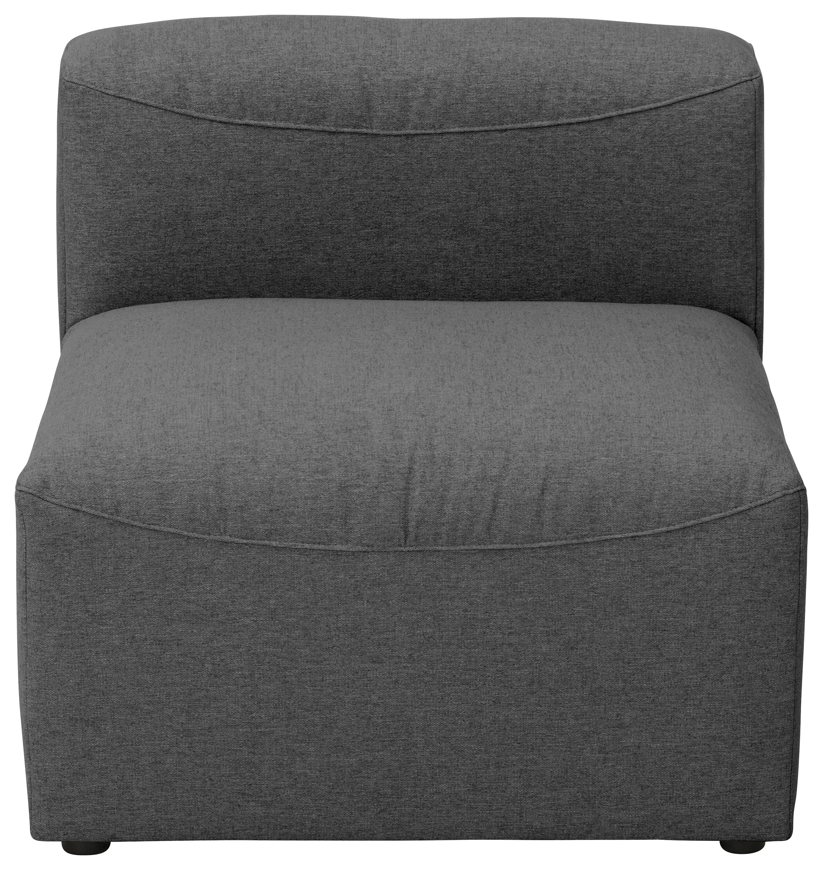 SOFAELEMENT LENA - Anthrazit/Schwarz, Design, Kunststoff/Textil (75/73/100cm) - Max Winzer