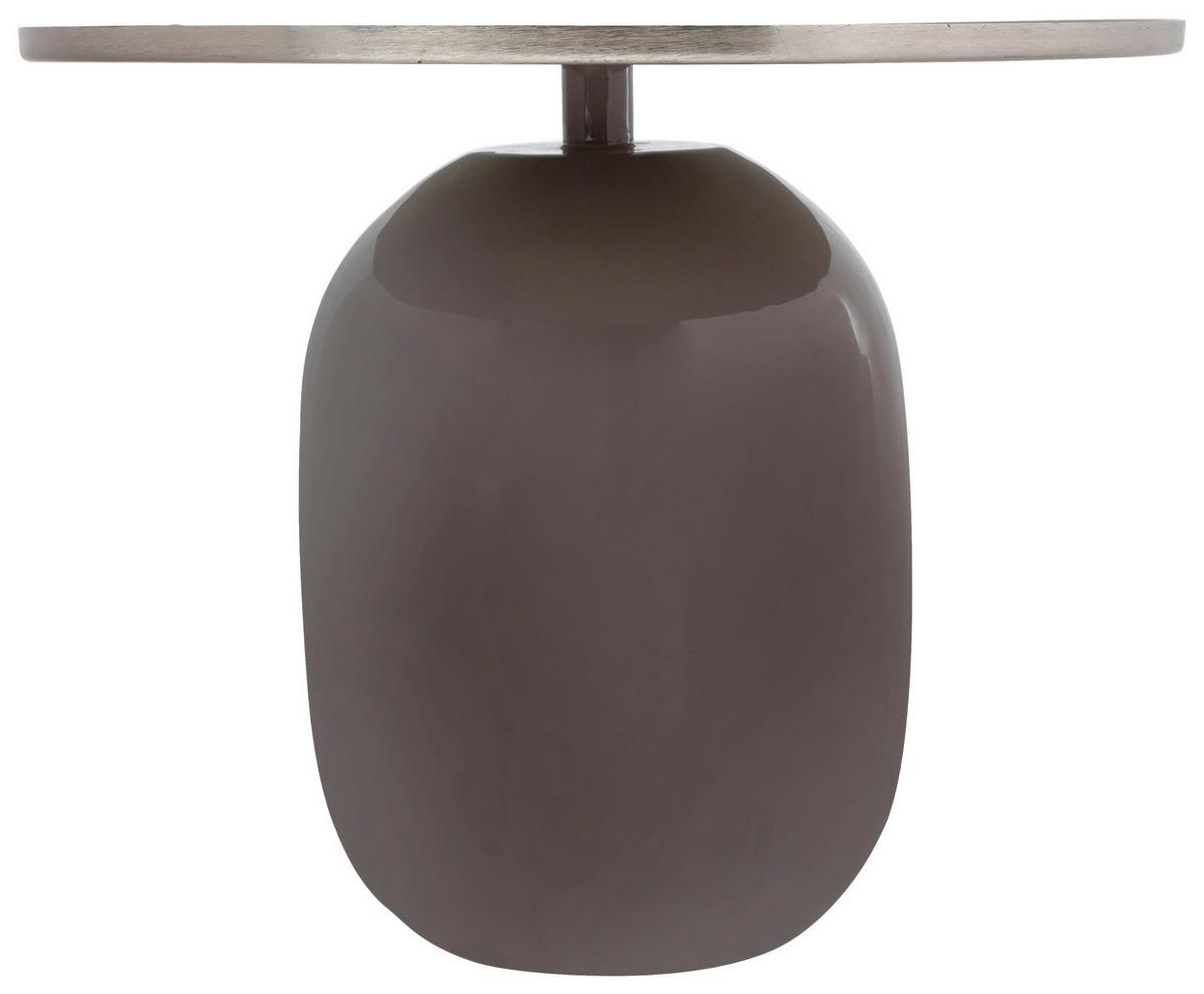 BEISTELLTISCH ART DECO 525 - Silberfarben/Grau, Design, Metall (51/40,5cm) - Kayoom