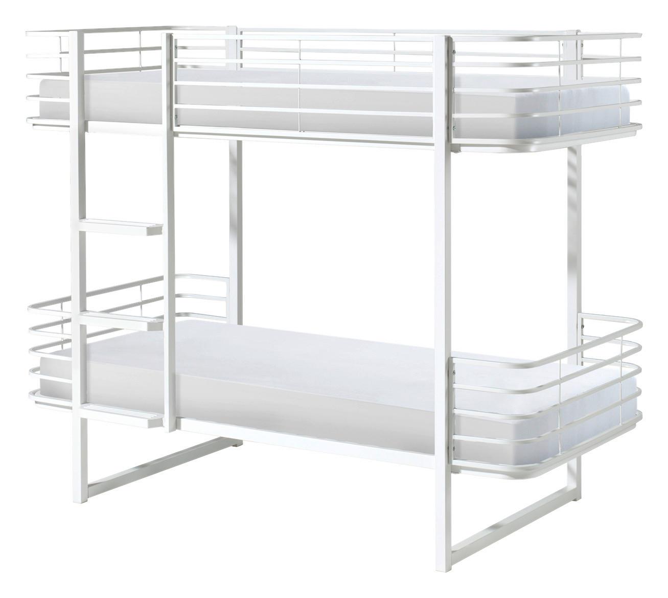 Etagenbett Oscar Weiß inkl. Lattenrost ca. 90x200cm - Weiß, KONVENTIONELL, Metall (90/200cm) - MID.YOU