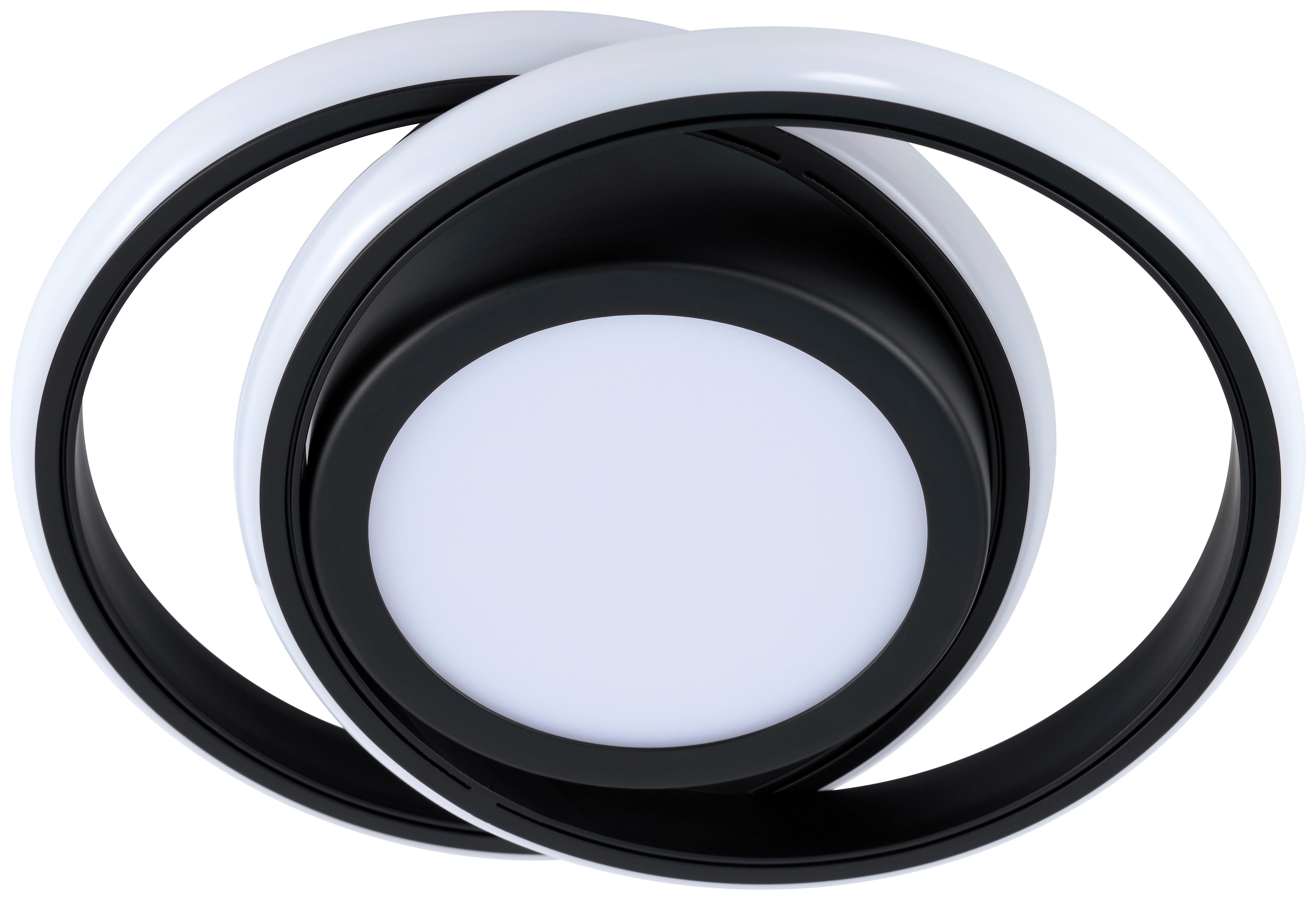 LED-Deckenleuchte Numor Schwarz max. 12 Watt - Schwarz, MODERN, Kunststoff/Metall (22,5/18,2/6cm) - Modern Living