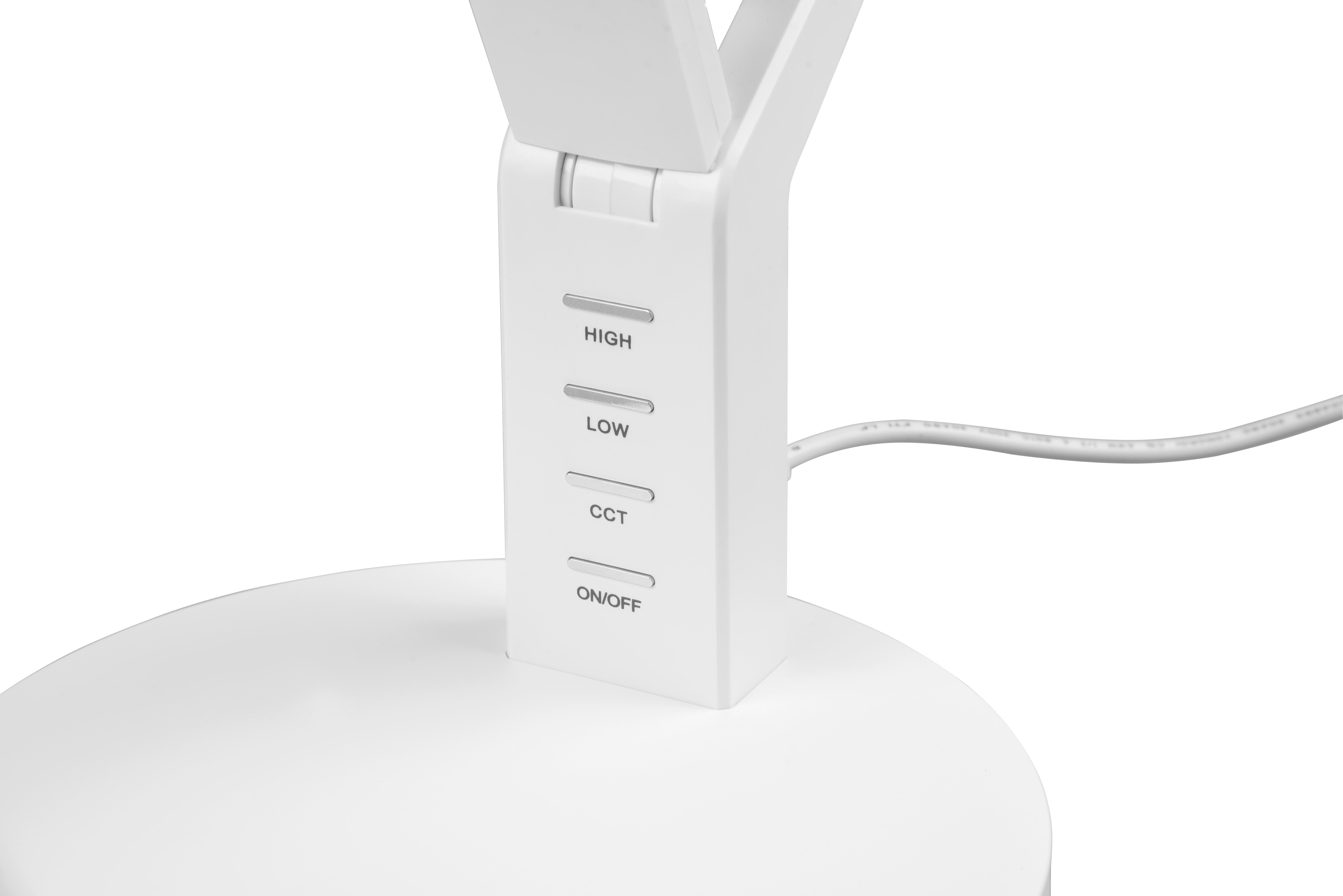 LED-Schreibtisch Ava Weiß max. 5 Watt - Weiß, Basics, Kunststoff (40,4/17,1/30,5cm) - Trio Leuchten