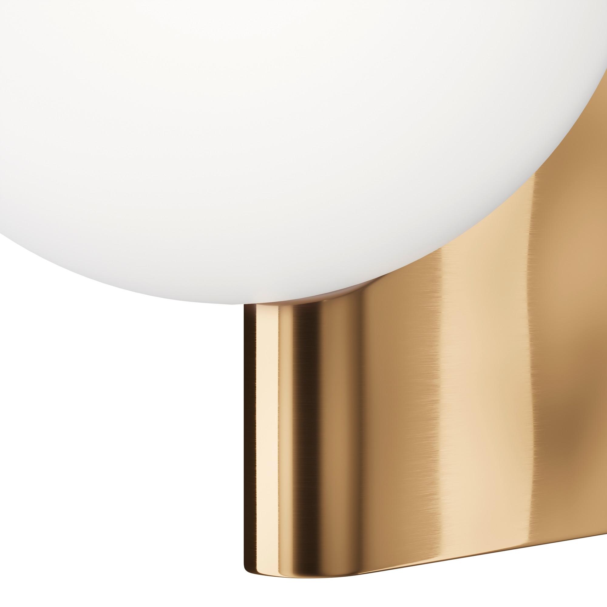Wandleuchte Avant-Garde Messingfarben max. 25 Watt - Messingfarben/Weiß, Trend, Glas/Metall (18/30/21,5cm) - MAYTONI