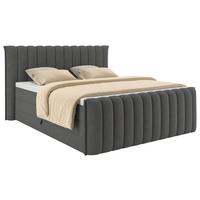PAT BOXSPRING LINA - antracit, Konventionell, plastic/lemn (160/200cm) - Premium Living