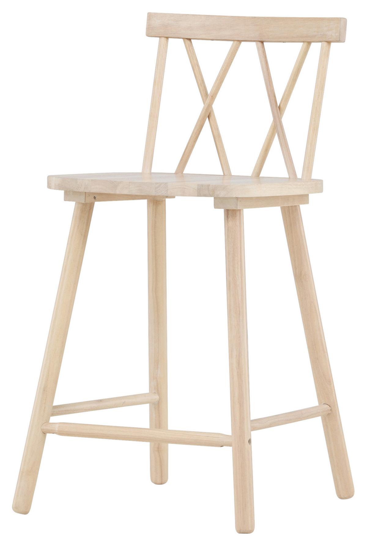 BARHOCKER-SET MOLLÖSTRÖM - Weiß, Design, Holz (43/90/44cm) - Livetastic
